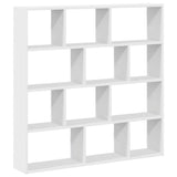 Wall Cube Shelf 12 Compartments White Engineered Wood 860004