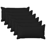 Cushion with Pillow HOUTEN 6 pcs Black Faux Linen 933501