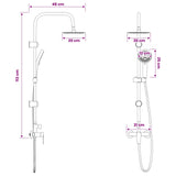 Shower System Black Stainless Steel 21 x 48 x 112 cm 42053767