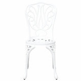 Garden Bistro Set 3 pcs White Aluminium 42002384