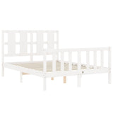 Bed Frame without Mattress White 140x190 cm Solid Wood Pine 3192212
