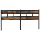 Replace Headboard Smoked Oak 193 cm Iron and Engineered Wood 4017090