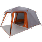 Camping Tent with Porch Dome 5-Person Grey and Orange Waterproof 4009583