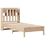 Bookcase Bed without Mattress 75x190 cm Small Single Solid Wood Pine 3322933