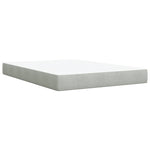 Box Spring Bed with Mattress Light Grey 140x200 cm Velvet 3285287