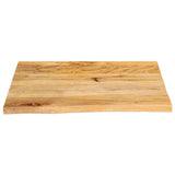Table Top Live Edge 80x80x3.8 cm Solid Wood Mango 370506