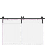 Sliding Door Hardware Kit 200 cm Steel Black 4009737