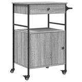 Kitchen Trolley Grey Sonoma 56x43x89.5 cm Engineered Wood 842394