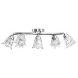 Ceiling Lamp with Transparent Glass Shades for 5 E14 Bulbs Tulip 289233