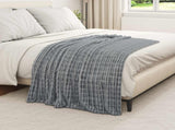 Throw Blankets 6 pcs Dark Grey 150 x 130 cm Fleece 42016949