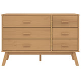 Drawer Cabinet OLDEN Brown Solid Wood Pine 358591