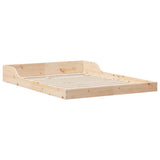 Bed Frame Brown 135 x 190 cm Solid Pine Wood 873322