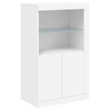 Sideboard with LED Lights White 162x37x100 cm 3209142