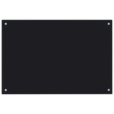 Kitchen Backsplash Black 90 x 60 cm Tempered Glass 249489