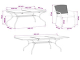 Garden Dining Set 9 pcs Anthracite 212 x 90 x 76 cm 3429141