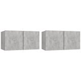 4 Piece TV Cabinet Set Concrete Grey Engineered Wood 3114529