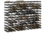 Wine Rack for 120 Bottles Black Solid Pine Wood 325917