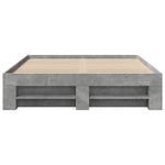 Bed Frame without Mattress Concrete Grey 140x190cm Engineered Wood 3295502