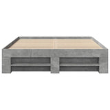 Bed Frame without Mattress Concrete Grey 140x190cm Engineered Wood 3295502