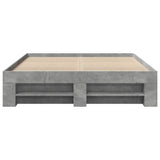 Bed Frame without Mattress Concrete Grey 140x190cm Engineered Wood 3295502