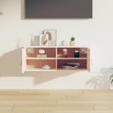 Wall Cabinet White 80x30x30 cm Solid Wood Pine 818377