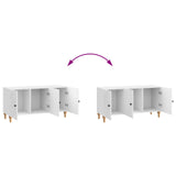 TV Cabinet High Gloss White 99 x 34.5 x 50 cm Engineered Wood 894259