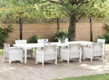 Garden Table White 300 x 100 x 73 cm Poly Rattan 3378522
