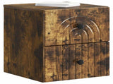 Wall-Mounted Bedside Cabinet 2 pcs Smoked Oak 33 x 34.5 x 40 cm 898136