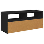 TV Cabinet with LED Lights Black 90x35x40 cm 804383