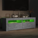 ZNTS TV Cabinet with LED Lights Concrete Grey 120x35x40 cm 804359