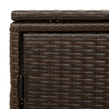 Garden Storage Cabinet Brown 110x55x60.5 cm Poly Rattan 365568