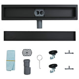 Shower Drain 2-in-1 with 360&deg Siphon Black 50 cm 42015967