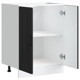 Sink Base Cabinet Kalmar Black 60x46x81.5 cm Engineered Wood 853438