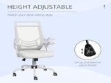 Mesh Office Chair, Computer Desk Chair with Flip-up Armrests, Lumbar Back Support and Swivel Wheels, T3398P344196