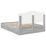 Storage Bed Grey Sonoma 150 x 200 cm Engineered Wood 3413497