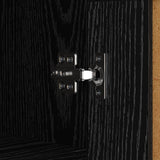 Sideboard Black Oak 69.5 x 34 x 90 cm Engineered Wood and Iron 881611