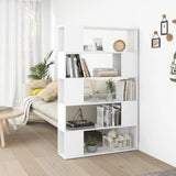 Book Cabinet Room Divider White 100x24x155 cm Engineered Wood 809197