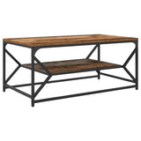Coffee Table Old Wood 90 x 50 x 40 cm Engineered Wood and Steel 868235