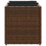 ZNTS Garden Planters with 3 Pots 2 pcs Brown 105x30x32 cm Poly Rattan 3210523