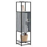 Highboard Grey Sonoma 35.5x35x139 cm Engineered Wood and Metal 849037