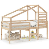 High Sleeper Bed without Mattress 75x190 cm Small Single Solid Wood Pine 3281983