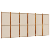 6-Panel Room Divider Taupe 420x180 cm 4003366