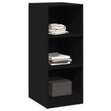 Wardrobe Black Engineered Wood Compact Wardrobe Rectangular 840829