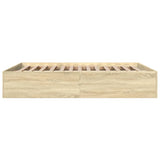 Bed Frame without Mattress Sonoma Oak 160x200 cm 3281002