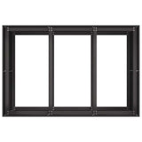 Planter Black 120x80x80 cm Steel 860787