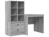 Desk with Drawer with Shelf with Storage 2 pcs Grey Sonoma 3337342