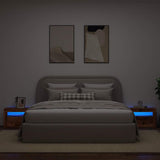 Bedside Cabinets 2 pcs with LEDs Old Wood 60x35x40 cm 3329161