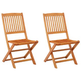 Garden Chair Set of 2 Natural wood Solid eucalyptus wood Standard 312451