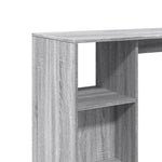 ZNTS Bar Table with Shelf Grey Sonoma 124x46x103.5 cm Engineered Wood 854396