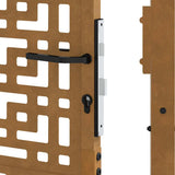 Garden Gate 100x125 cm Weathering Steel Cross Design 4101005